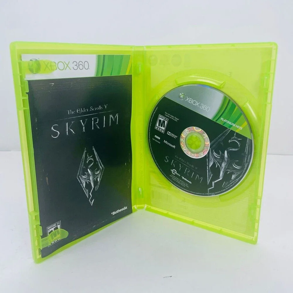 The Elder Scrolls V 5: Skyrim Platinum Hits (Xbox 360, 2011) Complete W/ Manual